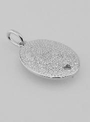 Médaille Argent & Zircon Sacré Coeur de Marie - 19mm
