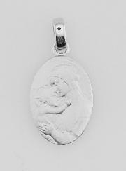 Médaille en Argent Vierge à l'Enfant - 18mm
