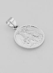 Médaille Saint Michel Archange en Argent Massif - 14mm