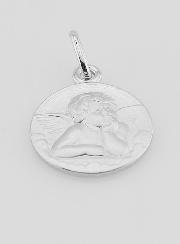 Cadeau de Baptême - Médaille Ange Gardien en Argent 16mm