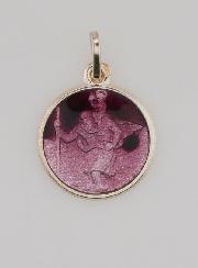 Médaille Saint Christophe en Argent & Email - 15mm