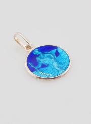 Médaille Saint Christophe en Argent & Email - 13mm