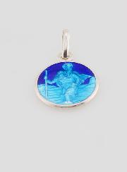 Médaille Saint Christophe en Argent & Email - 12mm
