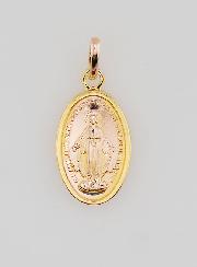 Médaille Miraculeuse Plaqué Or sur Base Argent - 13mm