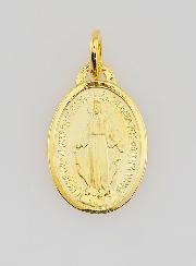 Médaille Miraculeuse Plaqué Or sur Base Argent - 16mm