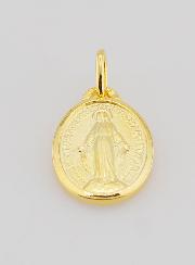 Médaille Miraculeuse Plaqué Or sur Base Argent - 16mm