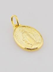 Médaille Miraculeuse Plaqué Or sur Base Argent - 16mm