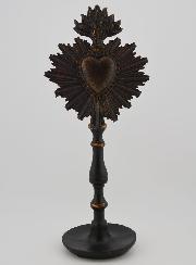 Ex Voto Sur Socle Noir & Bronze - 23cm