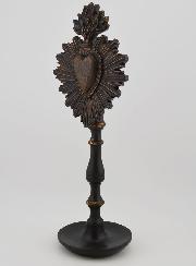 Ex Voto Sur Socle Noir & Bronze - 23cm