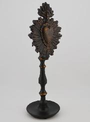 Ex Voto Sur Socle Noir & Bronze - 23cm