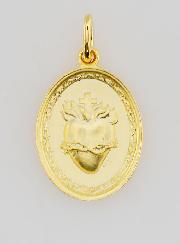 Médaille Plaqué Or  Sacré Coeur de Jésus - 19mm