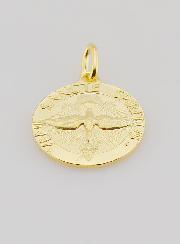 Médaille Plaqué Or Saint Esprit & Hymne - 18mm