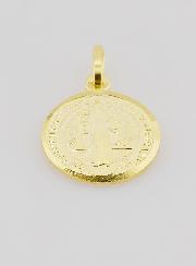 Médaille Plaqué Or Saint Benoît - 14mm