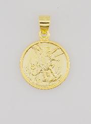 Médaille Plaqué Or & Bord St Michel Archange - 14mm