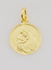 Médaille Plaqué Or Vierge de Boticcelli - 16mm