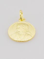 Médaille Plaqué Or Vierge en Prière - 16mm