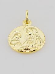 Médaille Sainte Anne et la Vierge Marie en Plaqué Or - 16 mm
