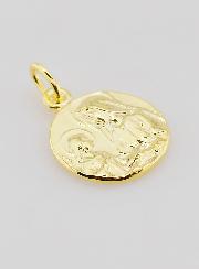 Médaille Sainte Anne et la Vierge Marie en Plaqué Or - 16 mm