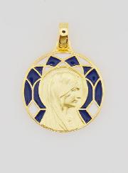 Médaille Vierge Marie & Lourdes Double Face - 18mm
