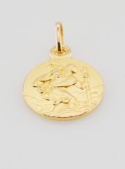 Médaille Plaqué Or Saint Christophe - 14mm