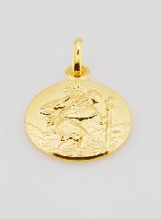 Médaille Plaqué Or Saint Christophe - 18mm