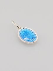 Médaille Miraculeuse Agent & Email Bleu - 10mm