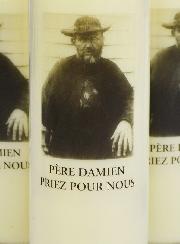 Lot de 3 bougies de Neuvaine au Père Saint Damien