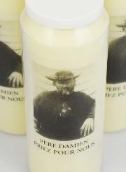 Lot de 3 bougies de Neuvaine au Père Saint Damien