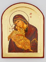 Icône Religieuse Vierge de Tendresse Arrondie - 23cm