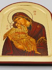 Icône Religieuse Vierge de Tendresse Arrondie - 23cm