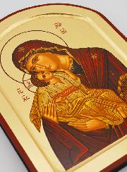 Icône Religieuse Vierge de Tendresse Arrondie - 23cm