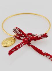 Jonc Liberty Rouge & Médaille Miraculeuse
