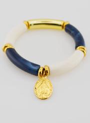 Bracelet Religieux Médaille Miraculeuse - Marine