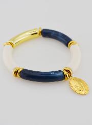 Bracelet Religieux Médaille Miraculeuse - Marine