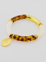 Bracelet Religieux Médaille Miraculeuse - Léopard