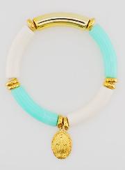 Bracelet Religieux Médaille Miraculeuse - Turquoise