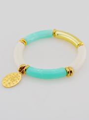 Bracelet Religieux Médaille Miraculeuse - Turquoise