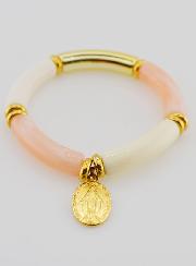 Bracelet Religieux Médaille Miraculeuse - Rose