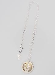 Collier Vierge à l'Enfant & Colombe - Argent & Nacre