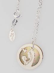 Collier Vierge à l'Enfant & Colombe - Argent & Nacre