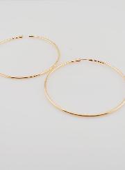 Créoles Tube 2mm en Plaqué Or - 60mm