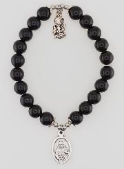 Bracelet en Agate Noire 8mm - ND du Mont Carmel