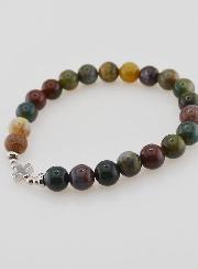 Bracelet Religieux Agate Indienne 8mm & Croix