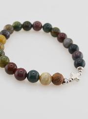 Bracelet Religieux Agate Indienne 8mm & Croix