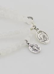 Bracelet Chapelet Pierres de Lune - St Benoît & Padre Pio