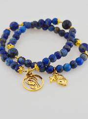 Chapelet en Lapis Lazuli - Vierge Marie & Ex Voto
