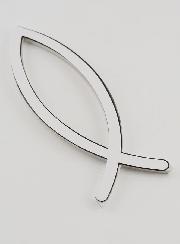 Plaque Auto Poisson Chrétien Ichtus - 14 cm