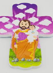 Croix Enfant à Suspendre - Saint Joseph au Lys