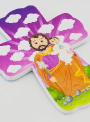 Croix Enfant à Suspendre - Saint Joseph au Lys