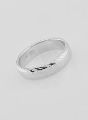 Bague Alliance en Argent Massif Détail Ciselé - T56